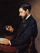Frederic Bazille Portrait of Edmond Maitre oil painting on canvas